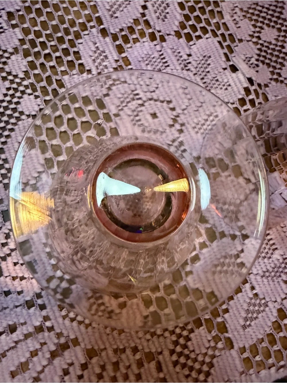 Vintage 1930s Pink Depression Glass Paneled Optic Footed Tumblers Set of 5 GLOWs